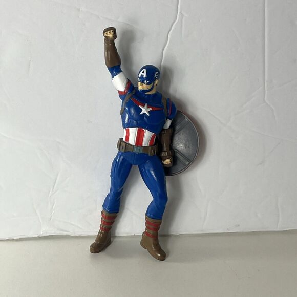 Captain America Marvel SpinMaster 6" Rubber Action Figure Captain America Marvel - Picture 1 of 7